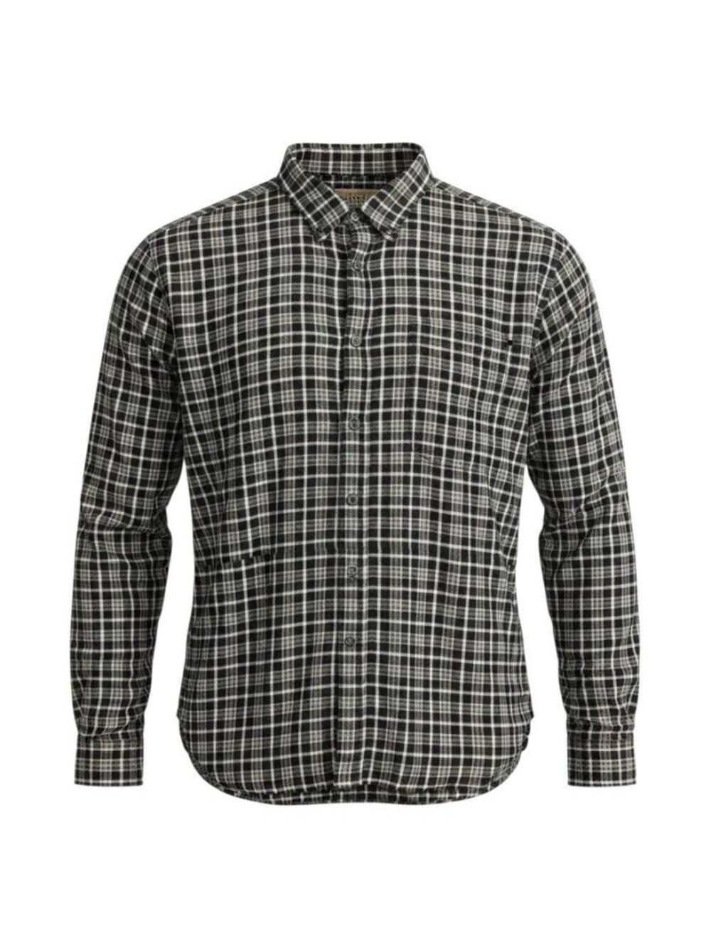 Foundry Mens Black & White Plaid Long Sleeve Button-Up Shirt 2XLT Flannel